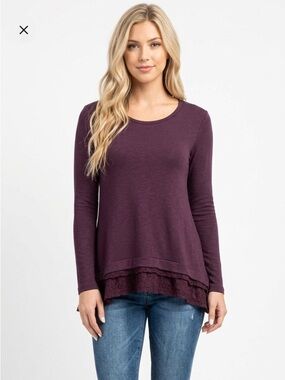 Dolan left coast collection by Anthropologie plum color top size medium